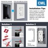 CML Matte White Decorator Screwless Wall Plate, 8 Pack 1-Gang