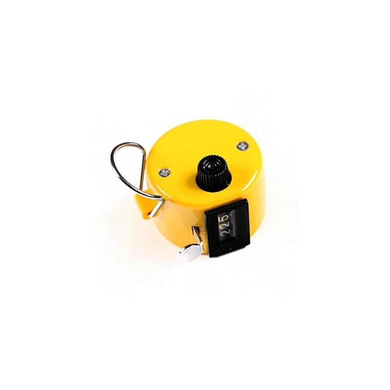 REPLAX Counter Tally 4 Digit YELLOW Hand Held Clicker for