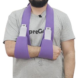 supregear Arm Sling Shoulder Immobilizer, Rotator Cuff Support Brace, Lightweight Comfortable Sling for Shoulder Injury, Broken, Dislocated, Fracture, Strain, Left Right, Men Women, Purple