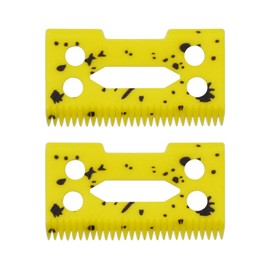 Professional Adjustable Hair Clipper Replacement Moving Blade, Zirconia Ceramic Cutter Blade Compatible with Wahl 5 Star Super Taper Magic Clip 8504 1919 8148 Hair Clippers (Yellow, 2)