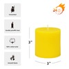 3 Inch Yellow Pillar Candle