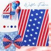 YanJie 4th of July Baby Girl Bows Blue American Patriotic