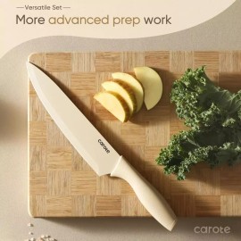 CAROTE 12 Pieces Kitchen Knife Set, Stainless Steel Knife Set With Nonstick C...