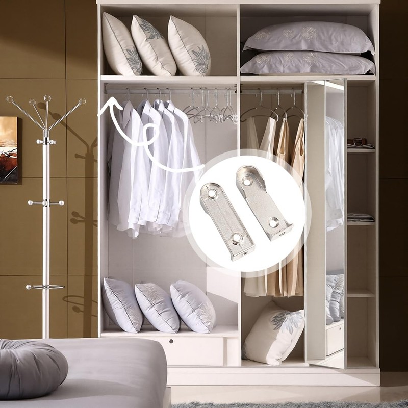 COYUN Set of 4 Clothes Rail Cupboard Clothes Rail Holder