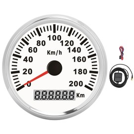 3‑3/8in Speed Gauge GPS 200km/h 12V/24V for Ship Yacht Motorcycle Engineering Vehicle