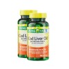 Cod Liver Oil Plus Vitamins A & D3, 100 Softgels - Dietary Supplement + UB Store Sticker (Pack of 2)