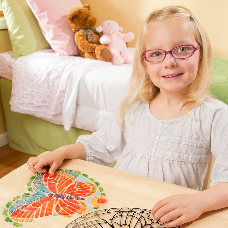 Melissa & Doug Stained Glass Made Easy Activity Kit: Butterfly