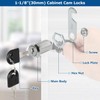 Oungy 12Pack 30mm Cabinet Locks, Keyed Alike Cam Locks Security