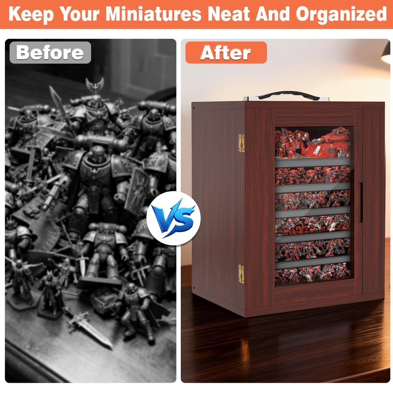 WELIDAY Miniature Storage Case for Collectibles, Miniature Display Cases with