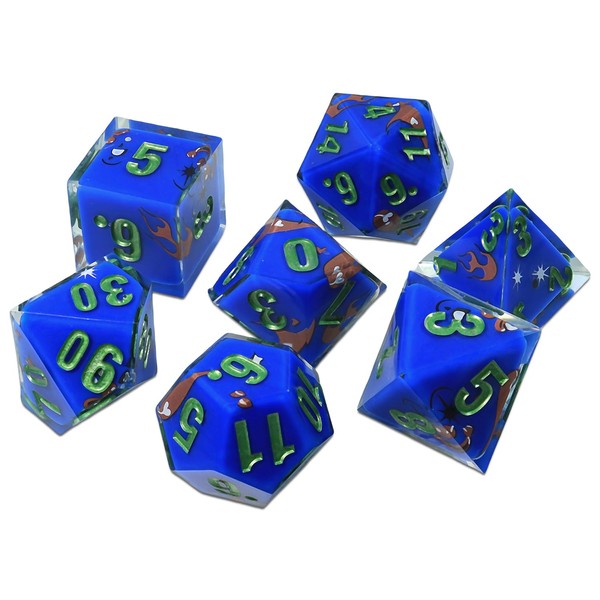 DND Dice Set Polyhedral, IDTQ Dungeons and Dragons Purple Dice