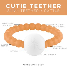 Ryan and Rose Cutie Teether Rattle (Rubber Clear)