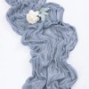 2 Pack Dusty Blue Cheesecloth Table Runner 35x120 Inch 10Ft