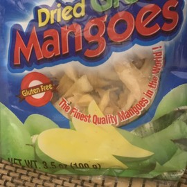 Philippine 4 Bag x 3.5oz] Philippine Dried Green Mangoes Natural Glutten Free -Hard to Find