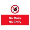 5 Stück – No Mask No Entry Schild – 200