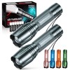 WdtPro LED Flashlight High Lumens SR2000 Pro, 2 Pack Brighter