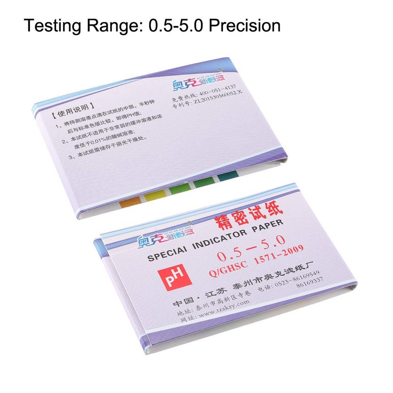 sourcing map PH Test Strips 0.5-5.0 Indicator Paper Lab Litmus