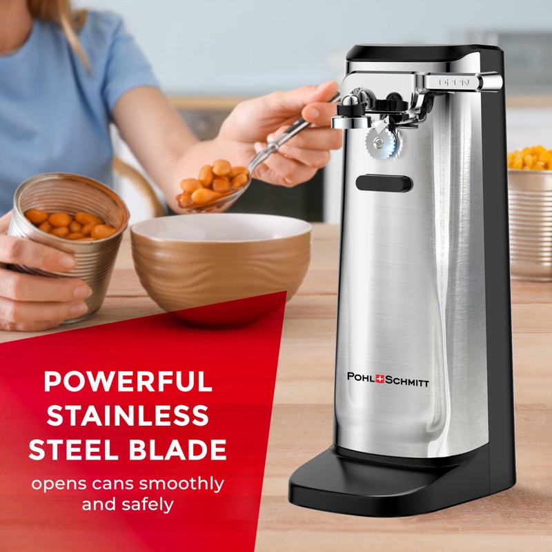 POHL SCHMITT Electric Can Opener with Knife Sharpener and Bottle