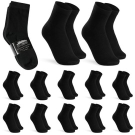 CityComfort Children's Breathable Socks Pack of 12, black
