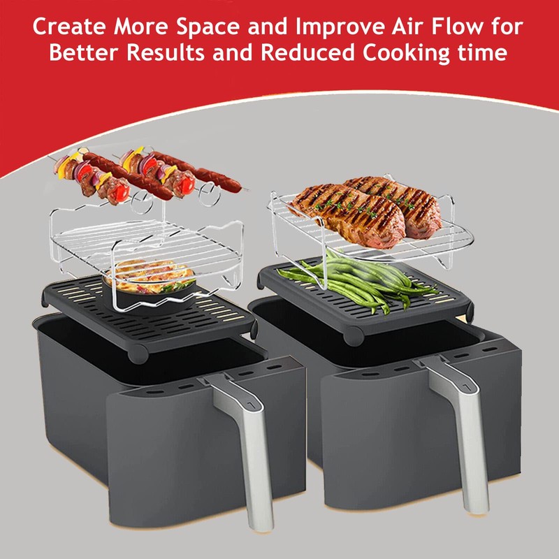 SPARES2GO Grill Shelf Racks compatible with Ninja Foodi AF300 AF400
