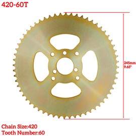 JMCHstore 60T High Torque Rear Chain 3 Hole Sprocket # 40 41 420 for Coleman B200R B200 B200RSV RT200 RB200 CT200U CT200UEX BT200X Mini Bike
