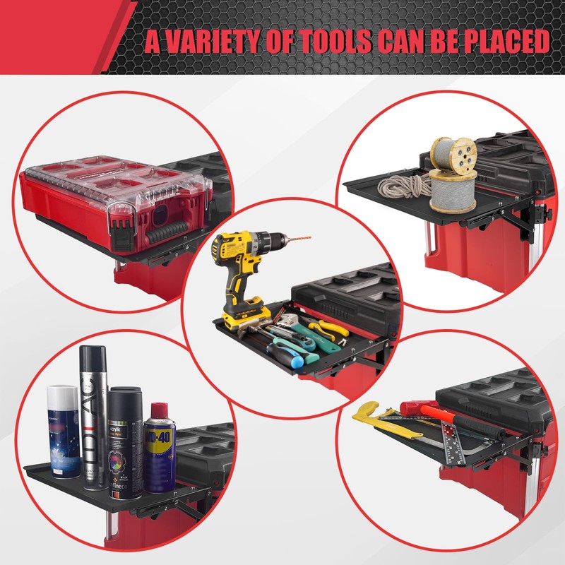 Folding Magnetic Table Compatible with Milwaukee Packout Toolbox,Powerful Magnetic Tool