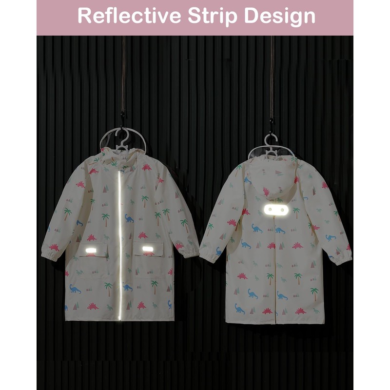 Kids Raincoat Girls Boys Rain Jacket Hooded Rain Poncho Rainproof