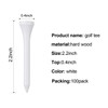 Crestgolf Wood Golf Tees 2-1/8 inch Pack of 100 (white)