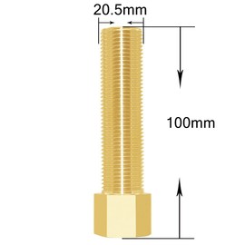 Joywayus 1/2" Female × 1/2“ Male Brass 3.94 inch (100mm) Length Extension Pipe Nipple Connector (Pack of 2)