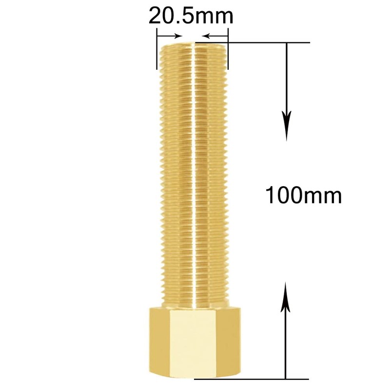 Joywayus 1/2" Female × 1/2“ Male Brass 3.94 inch (100mm)