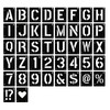 Diffaxy Letter and Number Stencils, Pack of 42 Reusable Stencils