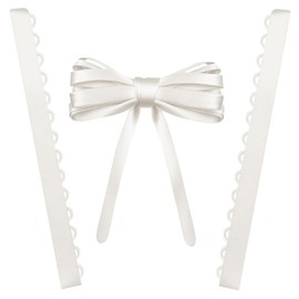 GeryVtee Adjustable Fit Satin Corset Back Kit Women's Wedding Dress Corset Kit Loops Dress Zipper Replacement Fit Lace up for Prom Form Dress (Cream White)