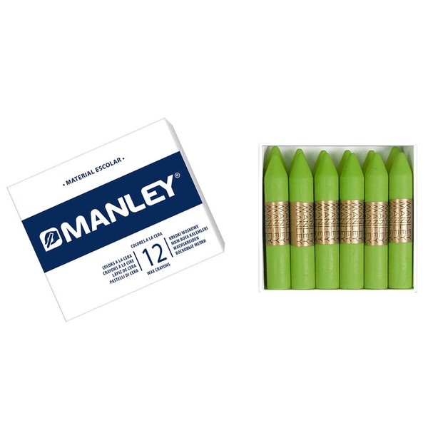 MANLEY 47 - Wax Crayons, Pack of 12