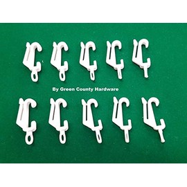 HARRISON DRAPE White Drape Gliders/curtain hooks packet of 10