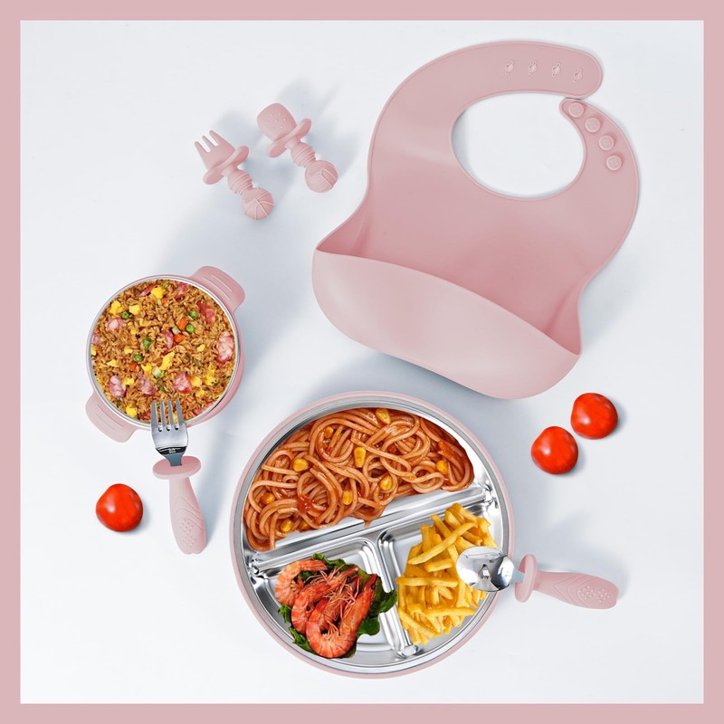 7 Pieces 304 Stainless Steel Baby & Toddler Feeding Set