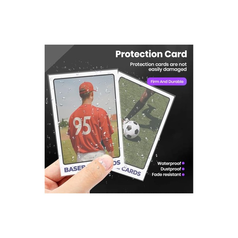 HASTHIP® 100Pcs Trading Card Sleeves Self-sealing Card Sleeve for Game