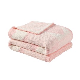 CREVENT 76x102cm Cozy Soft Warm Chenille Baby Blanket for Girls Boys, Newborn Essentials for Infant, Baby Shower - Love Heart