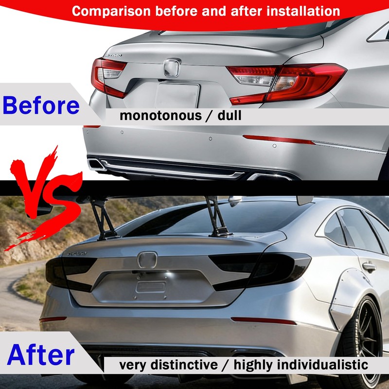 NEESPOC Tail Light Covers Tint for Honda Accord 2018-2022 Accessories