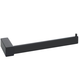 SAYAYO Black Towel Holder Towel Rail Wall Mounted Towel Ring for Bathroom Kitchen 10-inch SUS304 Stainless Steel, EGKN2312-B