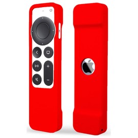TOKERSE Case Compatible with Apple TV 4K Siri Remote 2021 2022 - Soft Silicone Remote Case Cover Sleeve Skin Compatible with Apple TV 4K / HD Siri Remote Controller (2nd & 3rd Gen) - Red