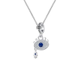 KunBead 18 inch Hamsa Hand Evil Eye Pendant Necklace for Mum Daughter Nana Grandma Granddaughter Auntie Friend Wife Sister