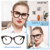 AEZUNI Oversized Bifocal Reading Glasses Women Big Frame Blue Light
