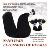 Hetto Extensiones De Cabello Natural 22in #1 Negro Azabache 50gr
