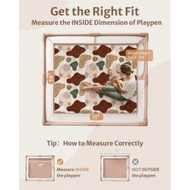 Blissful Diary Baby Play Mats for Floor, 71x59 Inch Extra Thicker & Large Soft Cushioning Foam Playmats for Babies and Toddlers, Foldable Washable Baby Crawling Mat for Playpen, Boho Design