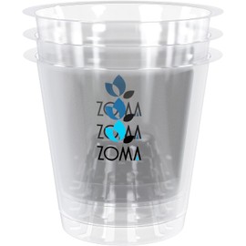 ZOMA - Set of 3 Transparent Orchid Pots with Raised Base, Plastic Orchid Pots with Ventilation Holes, Ideal for Orchid Care, High-Quality Transparent Pot - Diameter 9 cm