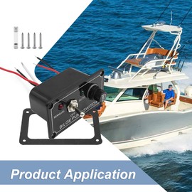 VIKKSAER 12V DC Bilge Pump Switch, Rocker Toggle Switch Panel & Fuse, 24V Max 15A 3-Way SPST ON/Off Marine Rocker Switch Panel for Yacht Marine Boat Camper Truck