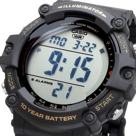 Casio Standard Digital Wristwatch, AE-1500 Series, Men's Chippukashi, Black Long Strap AE-1500WHX-1AV, Waterproof