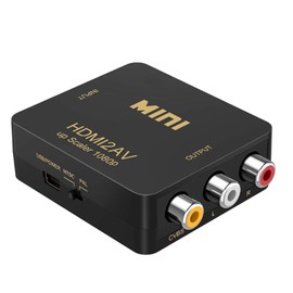 1 x HDMI to RCA 1080P HDMI to AV 3RCA CVBs Composite Video Audio Converter Adapter Support PAL/NTSC