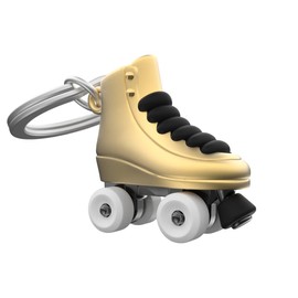 O meta[l]morphose METALMORPHOSE – Gold Roller Skates Keyring – Passion Sport – Skating – Gift for Men and Women, gold, One Size, Retro