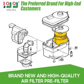 10L0L Golf Cart Air Filter Tune Up Kit for Yamaha G2 G8 G9 G11 4 Cycle Gas Golf Cart 1985-1994, Pre-Filter with Spark Plug Fuel Filter Replacement Replace J10-14417-00 J38-14450-00