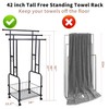 42" Tall Bathroom Towel Rack, Standing Towel Racks, 3 Tier